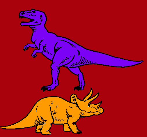 Triceratops y tiranosaurios rex