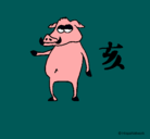 Dibujo Cerdo  pintado por degthu