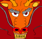 Dibujo Cabeza de dragón pintado por itzelithaa