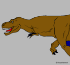 Dibujo Tiranosaurio rex pintado por jasiel