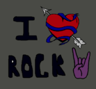 Dibujo I love rock pintado por ximena_00