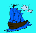 Dibujo Barco velero pintado por JEIDY