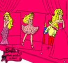 Dibujo Barbie, desfilando por la pasarela pintado por mira23