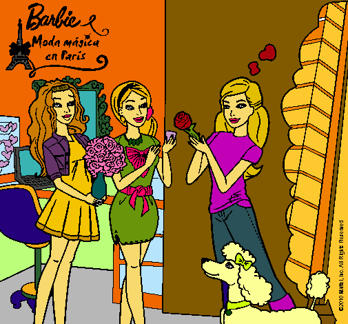 Barbie de compras con sus amigas