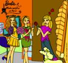 Dibujo Barbie de compras con sus amigas pintado por maneli