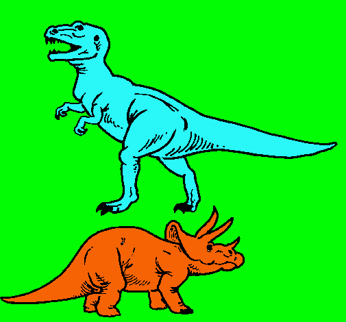 Triceratops y tiranosaurios rex