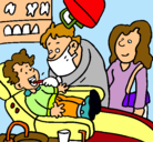 Dibujo Niño en el dentista pintado por melany