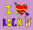 Dibujo I love rock pintado por katia23119