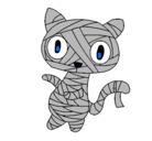 Dibujo Gato garabato momia pintado por gatomom