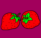 Dibujo fresas pintado por fresa