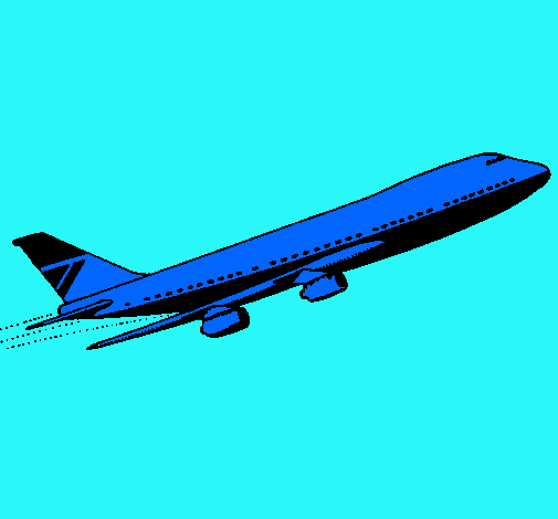 Dibujo Avión en el aire pintado por akima