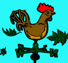 Dibujo Veletas y gallo pintado por gabriloa