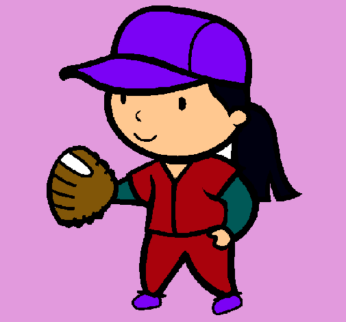 Dibujo Jugadora de béisbol pintado por Rebeca54