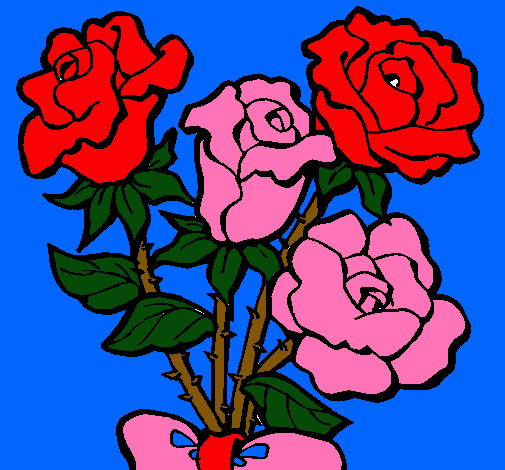 Dibujo Ramo de rosas pintado por Shada