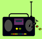 Dibujo Radio cassette 2 pintado por chata