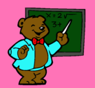 Dibujo Profesor oso pintado por anonella