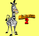 Dibujo Madagascar 2 Marty pintado por PJDJ