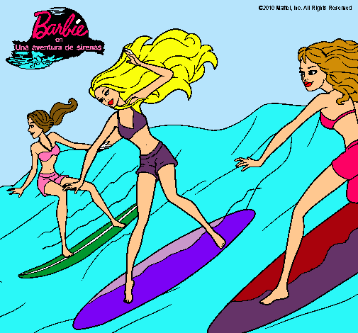 Dibujo Barbie de nuevo con sus amigas pintado por Pilarr