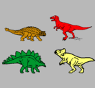 Dibujo Dinosaurios de tierra pintado por  dinosaurios