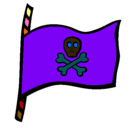 Dibujo Bandera pirata pintado por lucaaa      