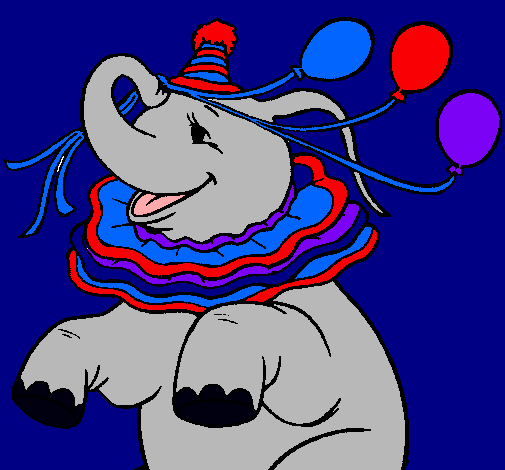 Elefante con 3 globos