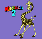 Dibujo Madagascar 2 Melman pintado por ariadnaantich