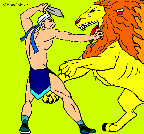 Gladiador contra león