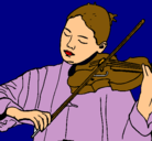 Dibujo Violinista pintado por violin