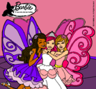 Dibujo Barbie y sus amigas en hadas pintado por kate01
