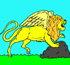 Dibujo León alado pintado por luis-angel