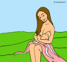 Dibujo Madre con su bebe pintado por avatar