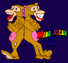 Dibujo Madagascar 2 Manson y Phil 2 pintado por gdfgdfg