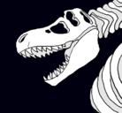 Dibujo Esqueleto tiranosaurio rex pintado por kilian
