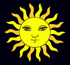 Dibujo Sol pintado por lauracamila