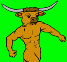 Dibujo Cabeza de búfalo pintado por juliannob