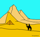 Dibujo Paisaje con pirámides pintado por marilena