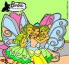 Dibujo Barbie y sus amigas en hadas pintado por PERALTA