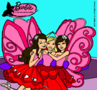 Dibujo Barbie y sus amigas en hadas pintado por kiova