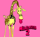 Dibujo Madagascar 2 Melman pintado por ANATO