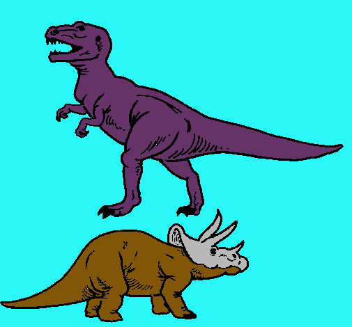 Triceratops y tiranosaurios rex