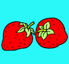 Dibujo fresas pintado por gisbell