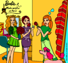 Dibujo Barbie de compras con sus amigas pintado por jessijann