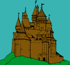 Dibujo Castillo medieval pintado por pirma
