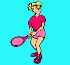 Dibujo Chica tenista pintado por brina