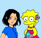 Dibujo Sakura y Lisa pintado por divamiss