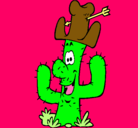 Dibujo Cactus con sombrero pintado por laura458