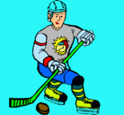 Dibujo Jugador de hockey sobre hielo pintado por uziel