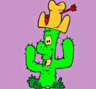 Dibujo Cactus con sombrero pintado por sofiii