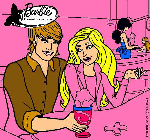 Barbie y su amigo en la heladería