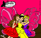 Dibujo Barbie y sus amigas en hadas pintado por camilalalaaaaaa